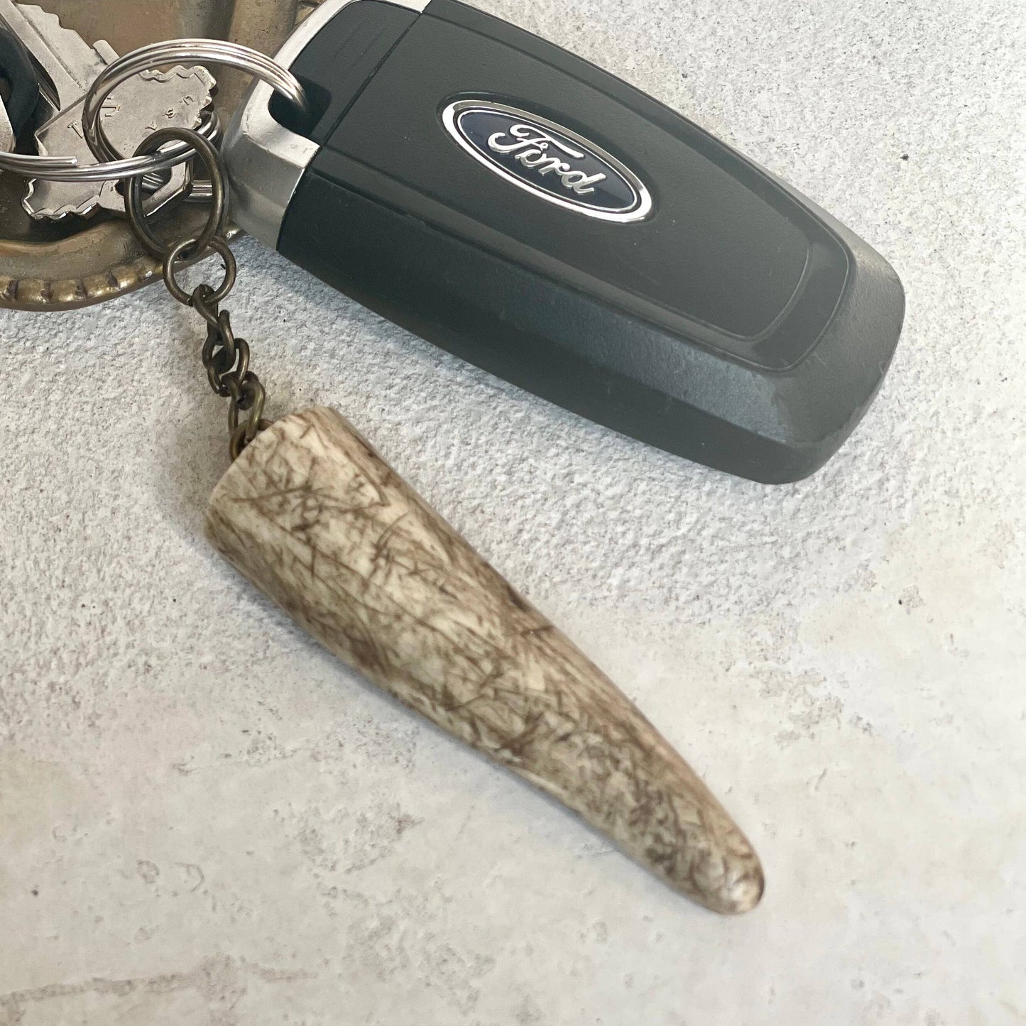 Deer Antler Tine Keychain