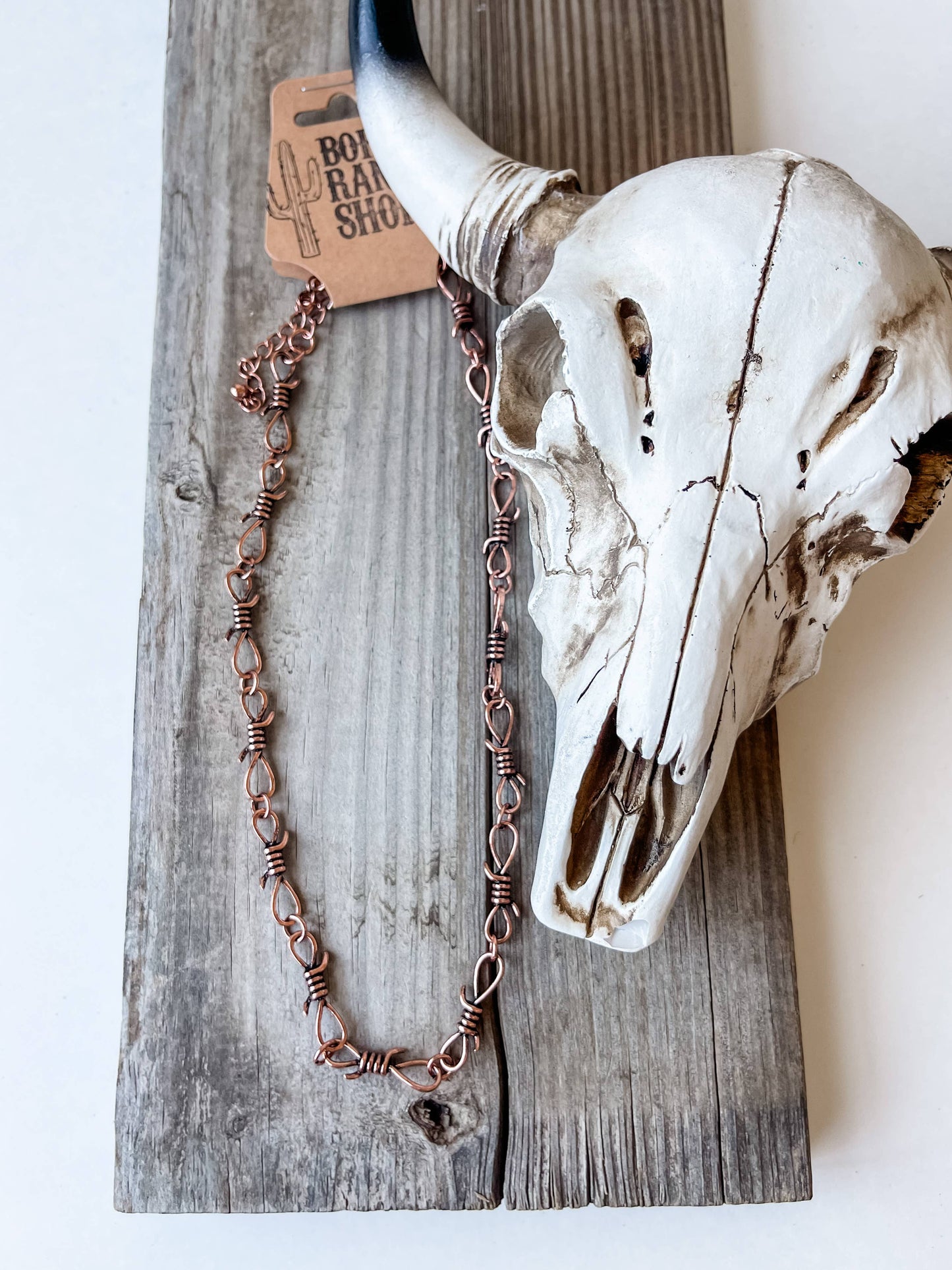 Western Barbed Wire Necklace: SILVER