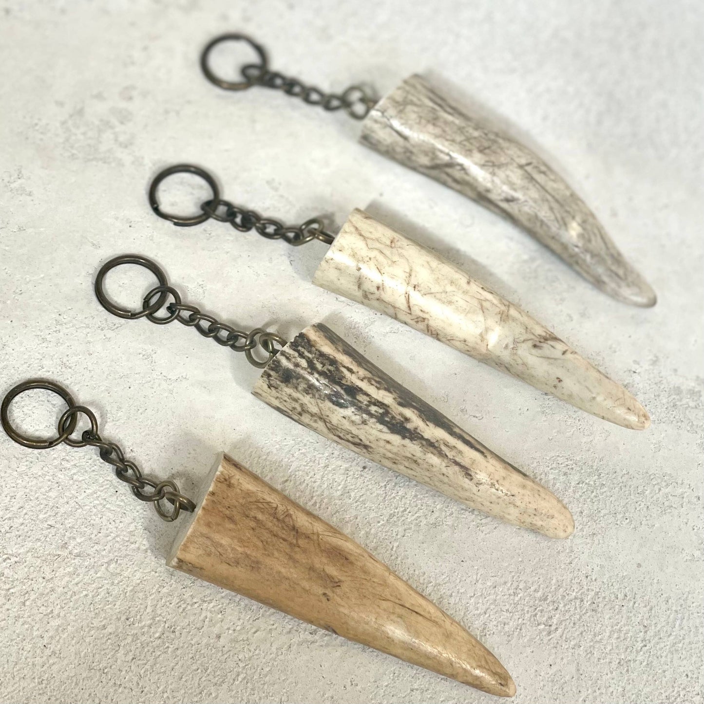 Deer Antler Tine Keychain