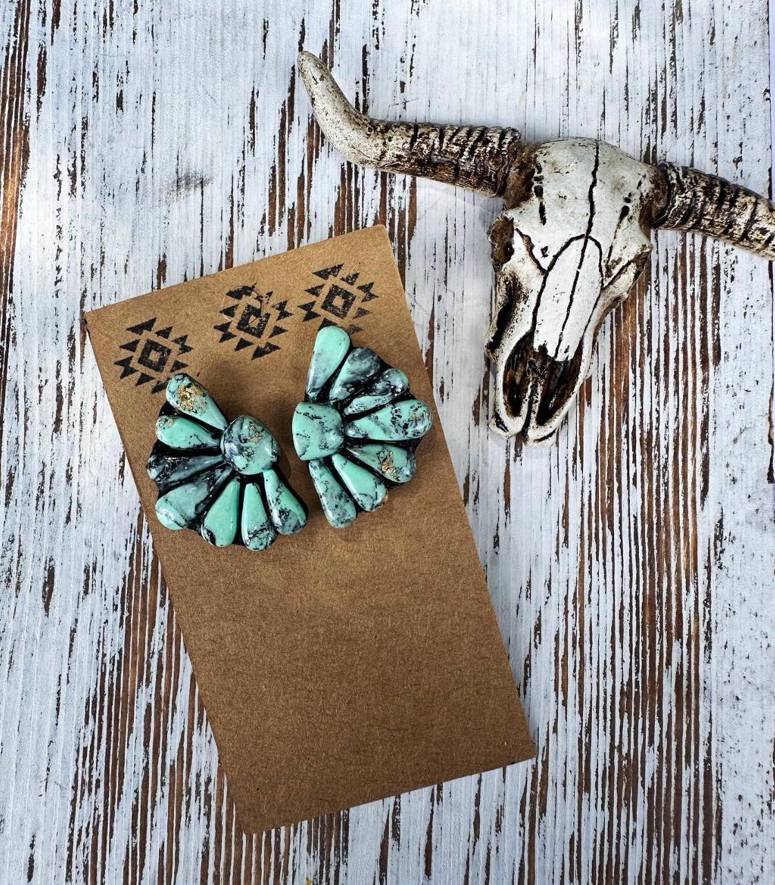 Clay Concho Stud Earrings