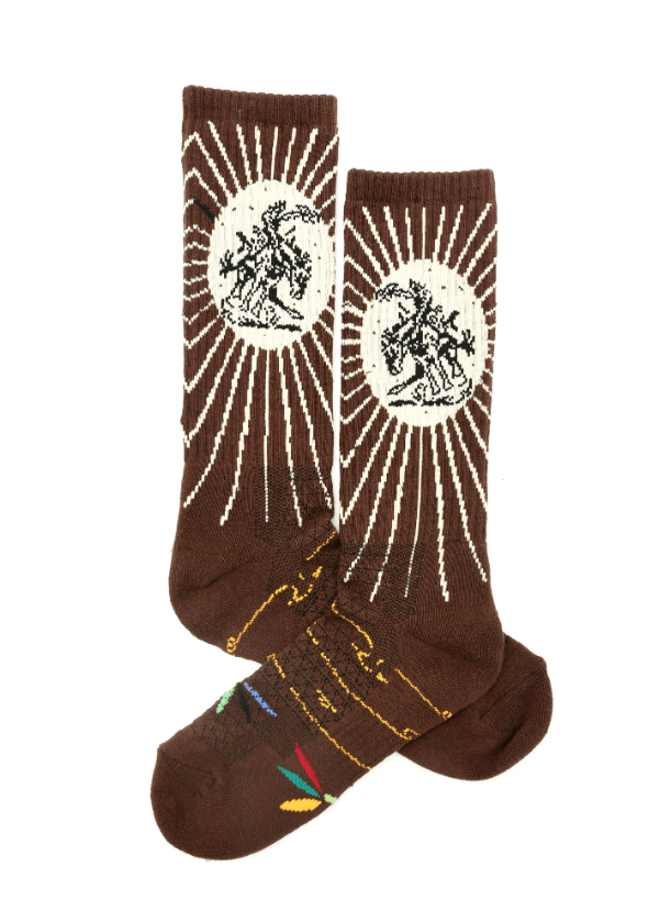 Fringe Bucking Brown Performance Socks