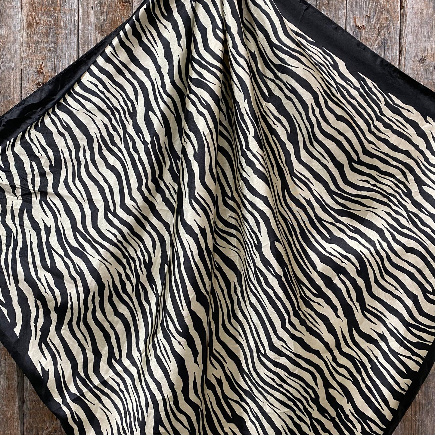 Tan Zebra Wild Rag Scarf