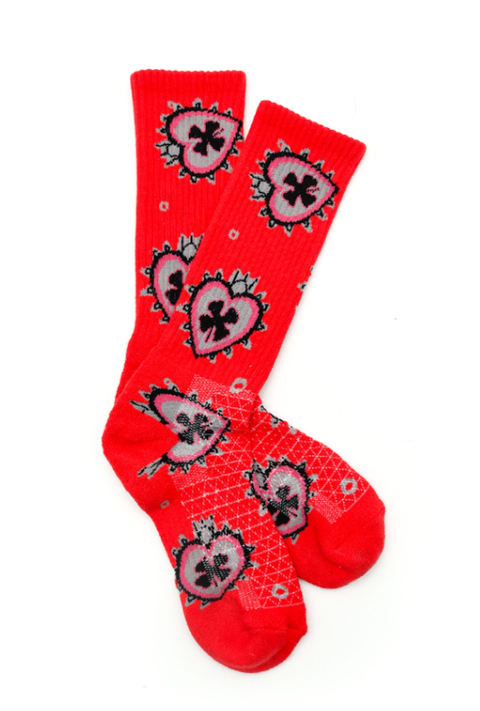 Lucky Chuck Lucky In Love Red Performance Socks