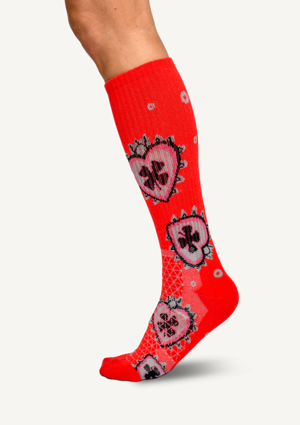 Lucky Chuck Lucky In Love Red Performance Socks