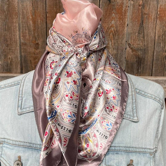 Pink Floral Wild Rag Scarf